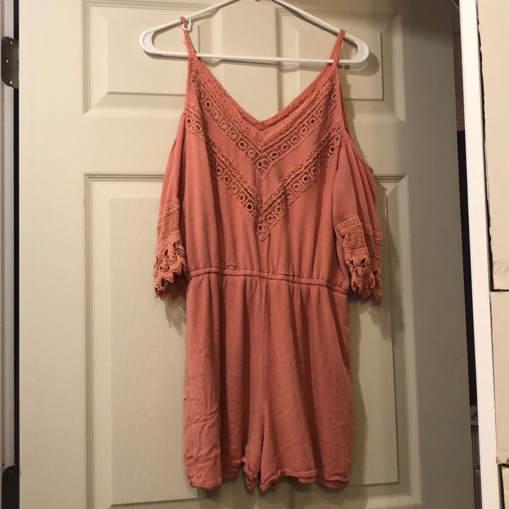 Maurices coral colored romper